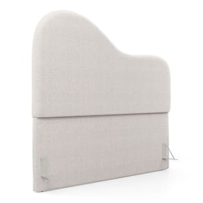 Cabeceira Orgânica Cama Box King Size Sea 195cm com Frame Bouclé Off White - Abmaza