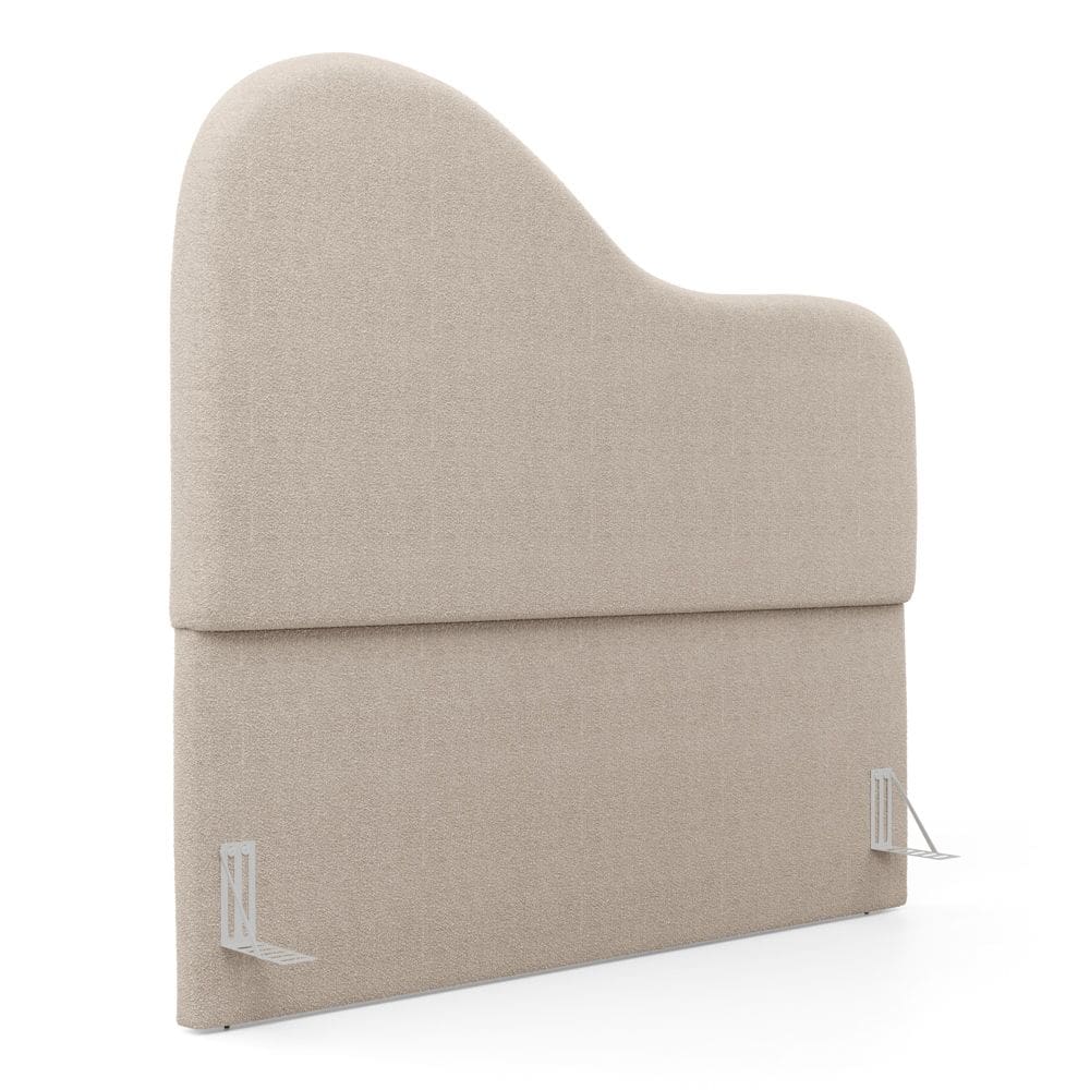Cabeceira Orgânica Cama Box Queen Size Sea 160cm com Frame Bouclé Bege - Abmaza