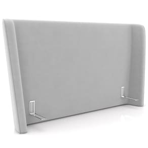 Cabeceira Cama Queen 160cm Nilo P05 Veludo Cinza - Lyam Decor