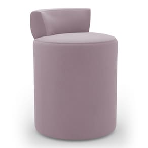 Puff Decorativo Orgânico Living Aegon Minimalista Veludo Rosê - Abmaza