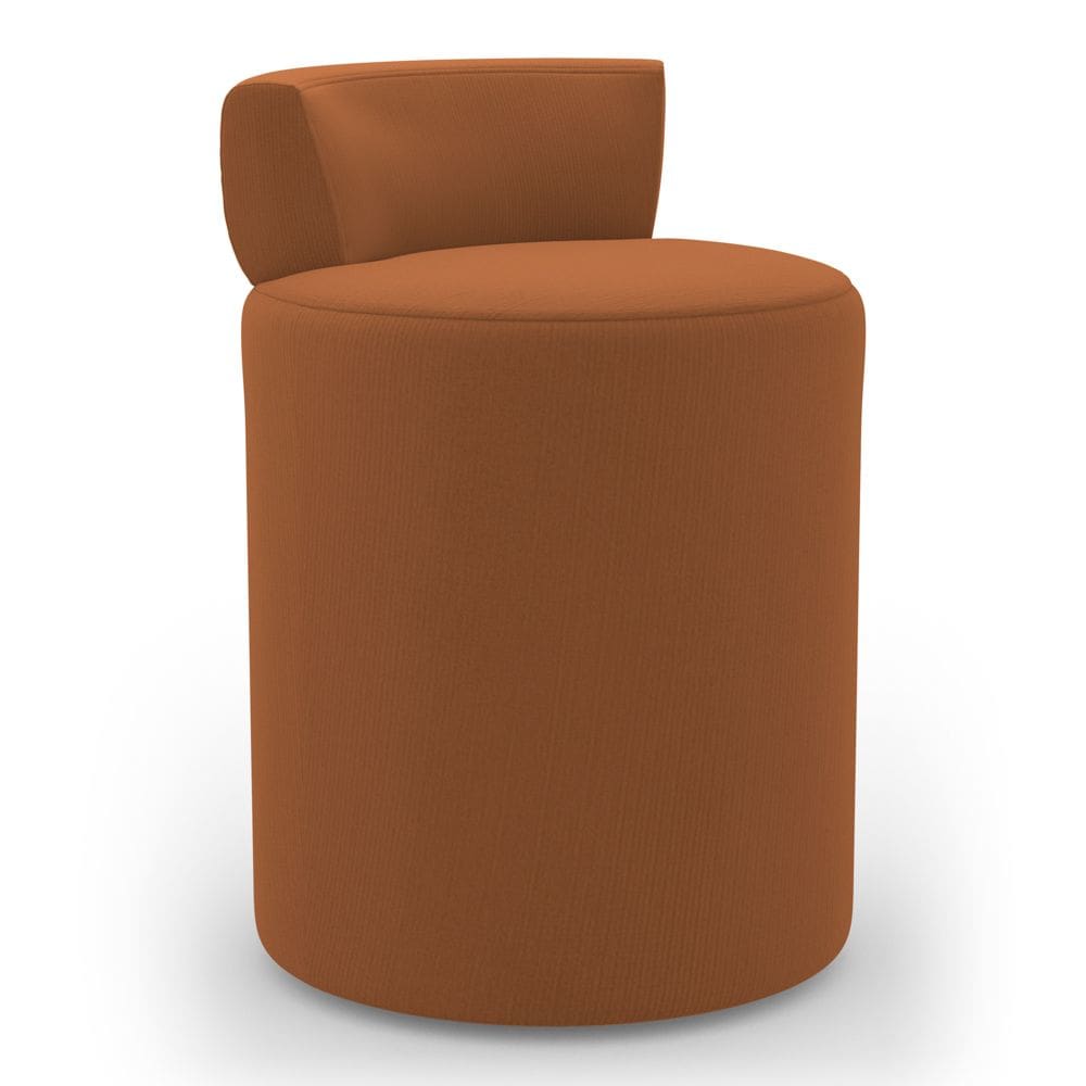 Puff Decorativo Orgânico Living Aegon Minimalista Veludo Terracota - Abmaza