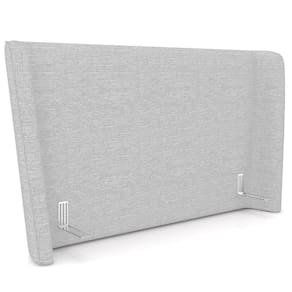 Cabeceira Cama Queen 160cm Nilo P05 Linho Cinza Claro - Lyam Decor