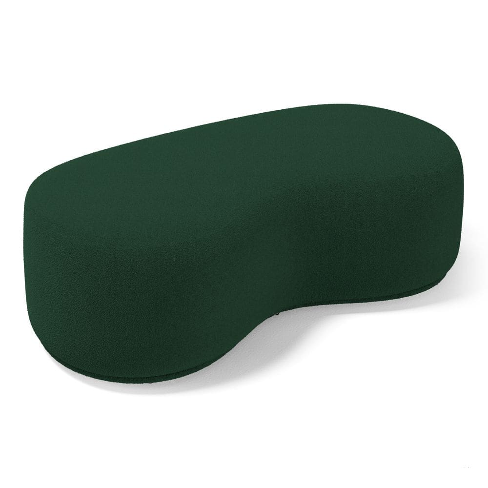Puff Decorativo Living Aisha Orgânico 02 Lugares Bouclê Verde - Abmaza
