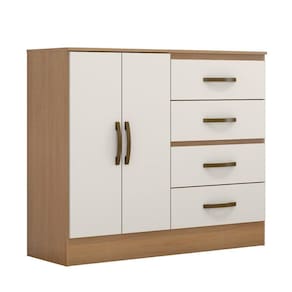 Cômoda Lite 2 Portas E 4 Gavetas Nature-off White - Móveis Leão Nature-off White