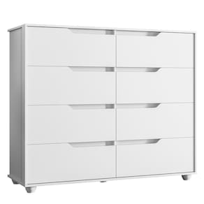 Cômoda Doble 8 Gavetas Branco Fosco - Móveis Albatroz Branco Fosco