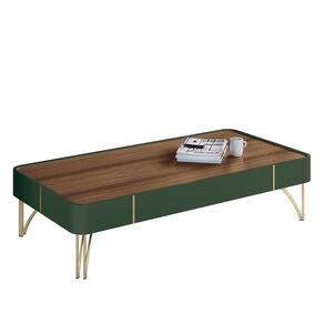 Mesa De Centro Cadenza Verde Pistache-castanho - Hb Móveis Verde Pistache-castanho