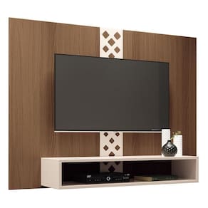 Painel Suspenso Form Castanho-off White Para Até 47 - Hb Móveis Castanho-off White
