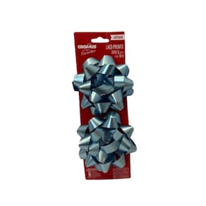 Laço Pronto Adesivado Estrela Azul Claro 10cm c/2 - Cromus