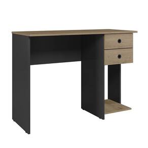 Mesa Escrivaninha 4115 2 Gavetas Preto-carvalho - Qmovi Preto-carvalho