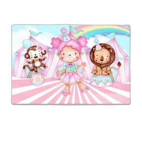 Painel Retangular 3D Sublimado Circo Rosa 2,0X1,5 Frt-4196