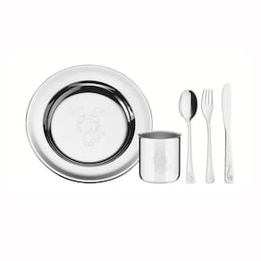 Kit Infantil Para Refeição Lembrança Em Aço Inox Brilho 5 Peças - Tramontina 64250755