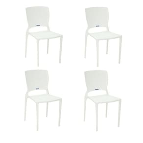 Kit 4 Cadeiras Safira Branca Tramontina 92048/010