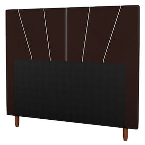 Cabeceira Cama Box Casal Queen Size Dallas 160cm Sintético Marrom - Abmaza
