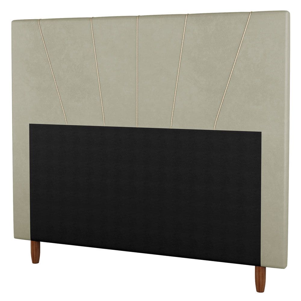 Cabeceira Cama Box Casal King Size Dallas 195cm Linho Bege - Abmaza