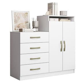 Cômoda Londres 2 Portas E 4 Gavetas Branco - Aramóveis Branco