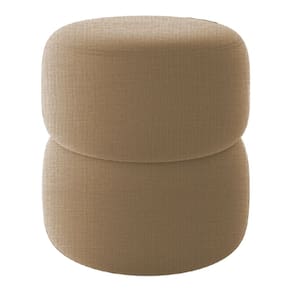 Puff Decorativo Orgânico Living Yaris Linho Bege - Abmaza
