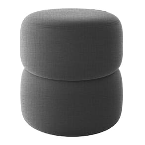 Puff Decorativo Orgânico Living Yaris Linho Cinza - Abmaza