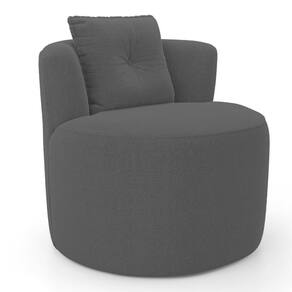 Poltrona Orgânica Living Bob com 01 Almofada Bouclê Cinza Escuro - Abmaza
