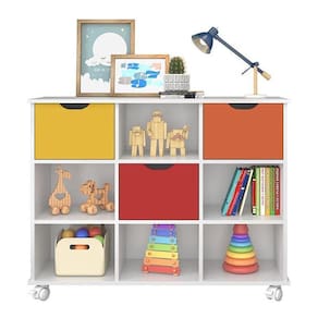 Nicho Organizador 1478 Com 3 Gavetas Branco-colorido - Qmovi Branco-colorido