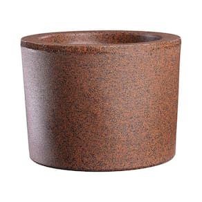Vaso Jardim Redondo Afort Gramado Terrano Café 12cm - Embalagem com 6 Unidades