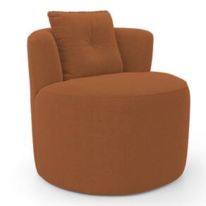 Poltrona Orgânica Living Bob com 01 Almofada Bouclê Terracota - Abmaza