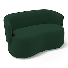 Poltrona Namoradeira Aisha 02 Lugares Orgânica Bouclê Verde - Abmaza