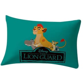 Fronha Portallar Malha Estampa Localizada Simba E Amigos Guarda Do Leão 48cmx68cm Verde