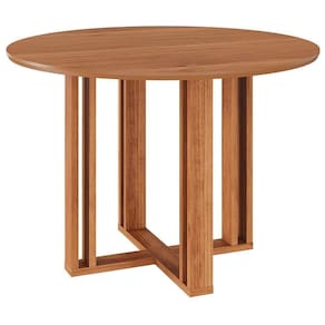 Mesa De Jantar Redonda Flora 109cm Cinamomo Com Tampo Em Mdf - Cimol Móveis Cinamomo