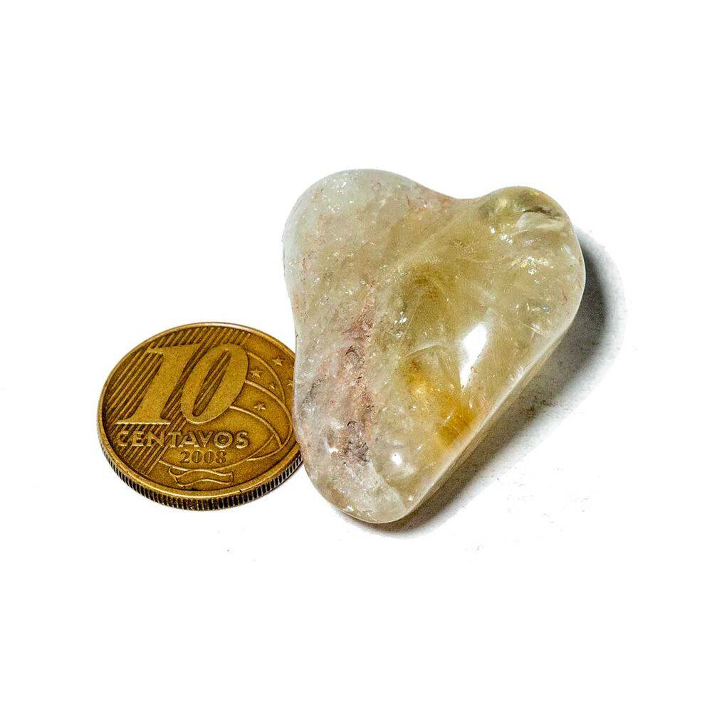 01 Citrino Bombardeado Rolado Pedra G 30 a 45mm Classe A