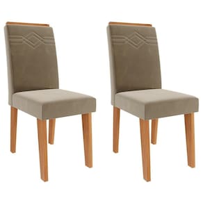 Conjunto 2 Cadeiras Taís Cinamomo-suede Joli - Cimol Móveis Cinamomo-suede Joli