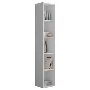 Estante Livreiro Janaina Com Prateleiras - Ajl Móveis Branco Branco