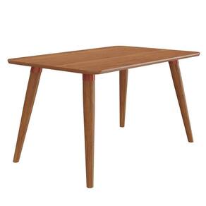 Mesa De Jantar Retangular Adele 130x80 Madeira-cinamomo Com Tampo Em Mdf - Cimol Móveis Madeira-cinamomo