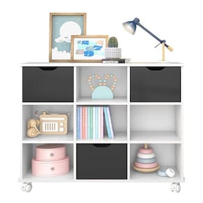 Nicho Organizador 1478 Com 3 Gavetas Branco-preto - Qmovi Branco-preto