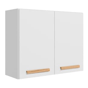 Armário Aéreo Intenza 80cm 2 Portas Branco - Nicioli Branco