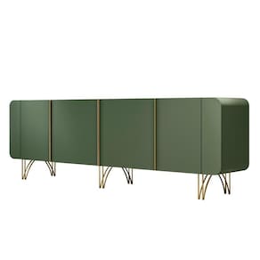 Balcão Buffet Saluti 4 Portas Verde Pistache - Hb Móveis Verde Pistache