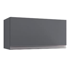 Armário Aéreo Geladeira Andréia 60cm 1 Porta Cinza - Ajl Móveis Cinza
