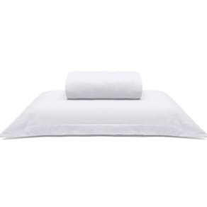 Jogo De Cama Buettner Solteiro King Malha Liso 2 Peças Image Branco
