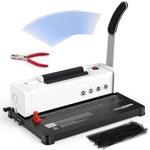 Máquina de encadernação de bobina espiral Epoium Homeschool com insertor de bobina elétrica