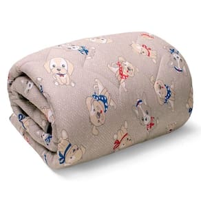 Edredom Buettner Casal Malha 100% Algodão Basic Estampado Dogs 180mx220m Cinza