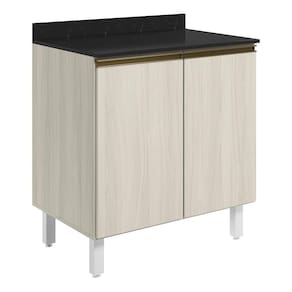 Balcao Com Tampo 2p 60 Cm Mdf Kali 12220 Bianco Toq Bianco Toq Nicioli
