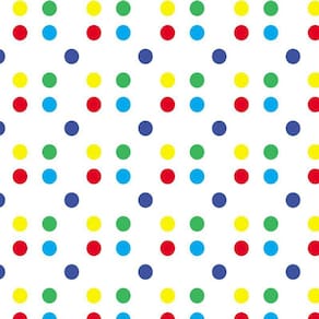 Papel De Parede Poa Fundo Branco Circulos Coloridos Adesivo