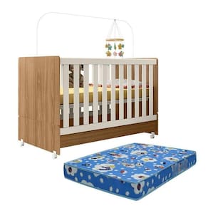 Berço Mini Cama Nature-off White Com Colchão Baby Physical - Peternella Móveis Nature-off White