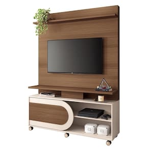 Estante Home Theater órbis Castanho-off White Para Até 55? - Hb Móveis Castanho-off White