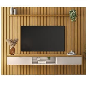 Painel Ripado You Illusion Cinamomo-off White Para Até 75? - Hb Móveis Cinamomo-off White