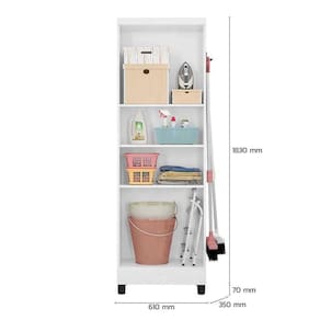 Armário Multiuso 2 Portas 879 Branco - Qmovi Branco