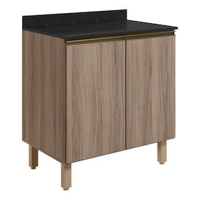 Balcao Com Tampo 2p 60 Cm Mdf Kali 12220 Carvalho Toq Carvalho Toq Nicioli