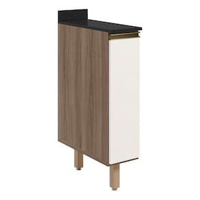 Balcao Com Tampo 1 Porta 20cm Mdf 16796 Carvalho Toq Off White Cetim Nicioli