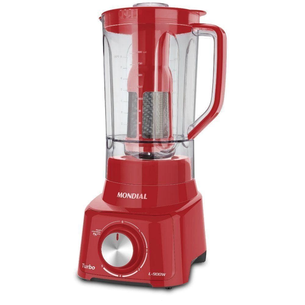 Liquidificador Mondial Turbo Full Red L-900W Vermelho - 220V