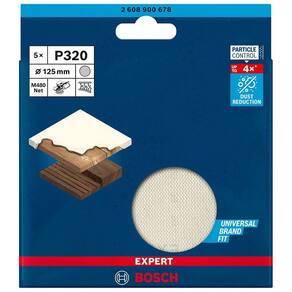 Disco de Lixa Bosch EXPERT M480 125mm Grão 320 com 5un