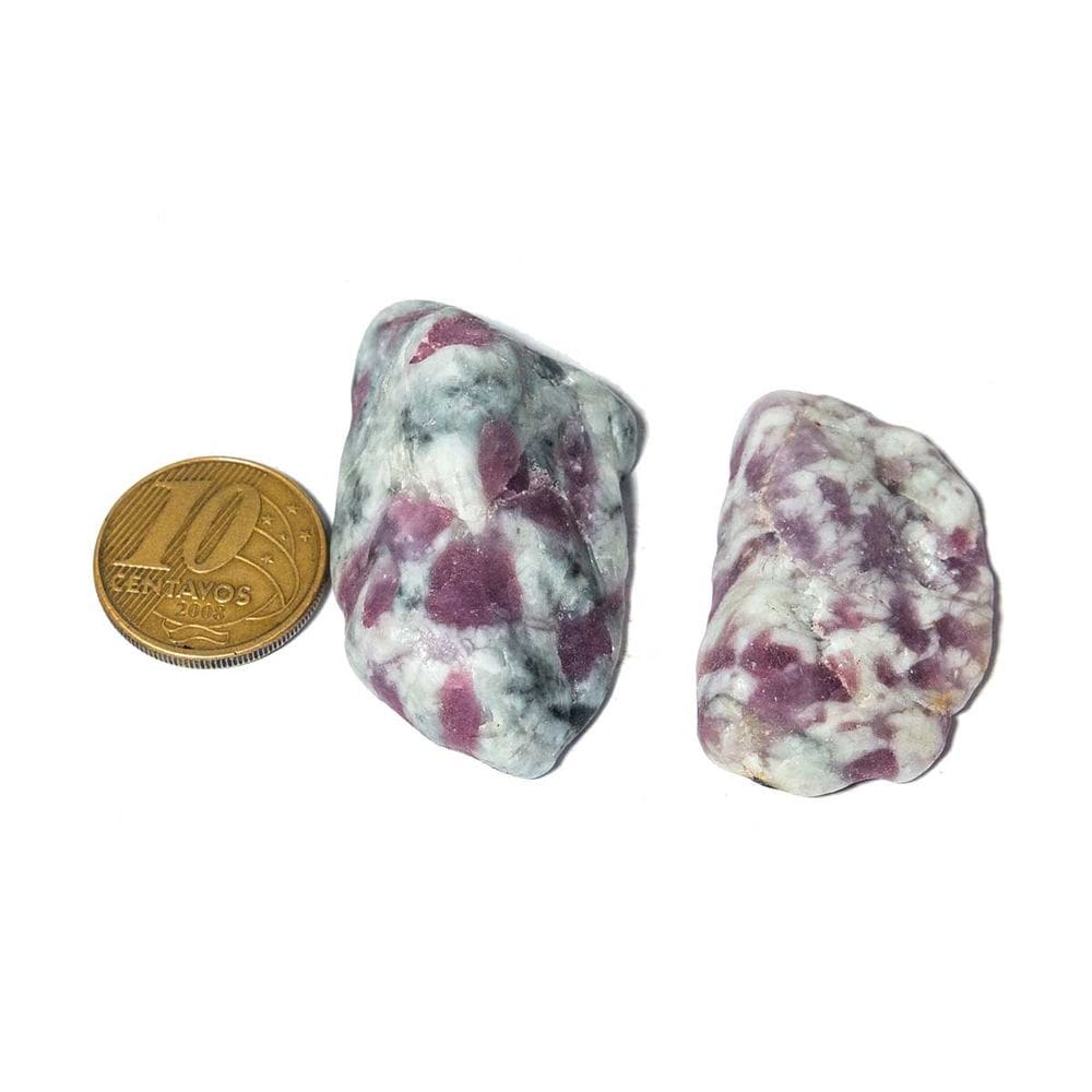 02 Turmalina Rosa Rolado Pedra G 30 a 45mm Classe A